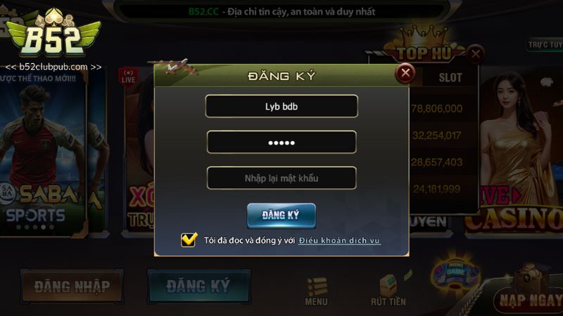 Bet thủ phải cung cấp đúng thông tin thực trong quá trình đăng ký